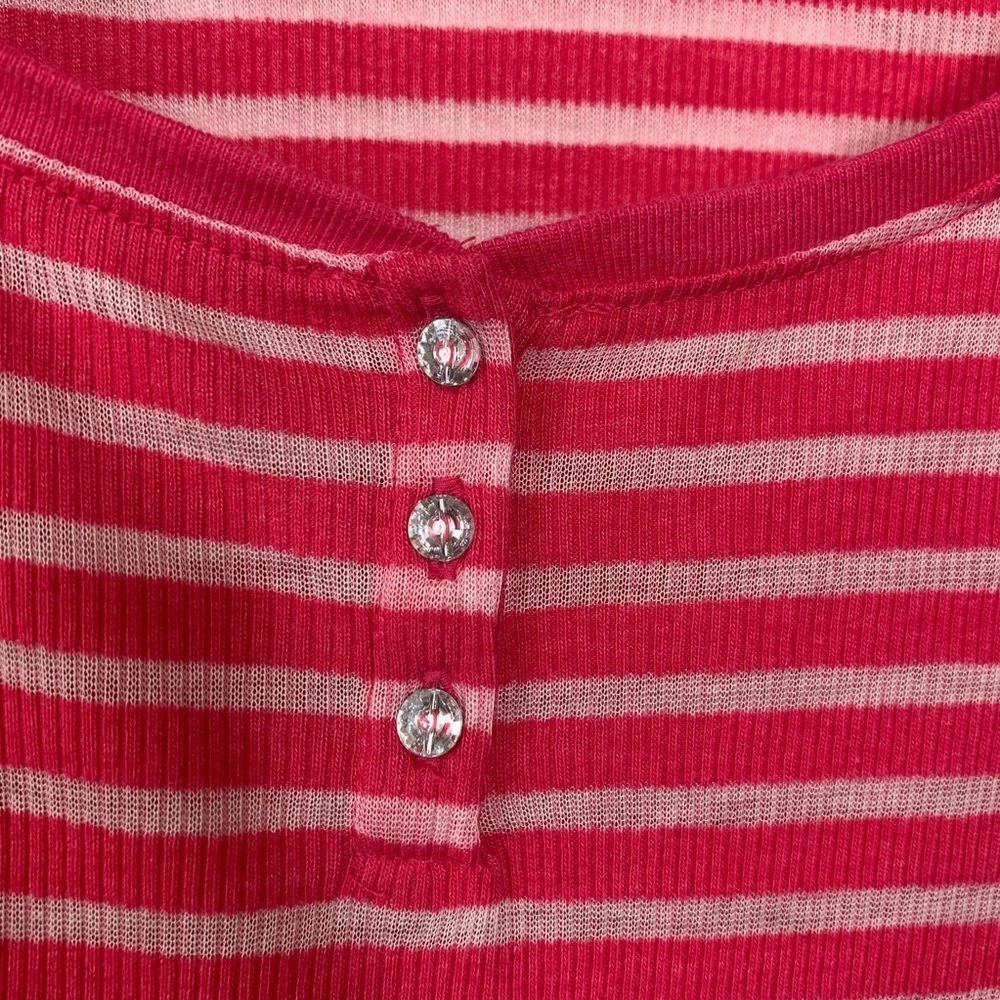Juicy Couture Pink Stripped Long Sleeve Top - Picture 3 of 8